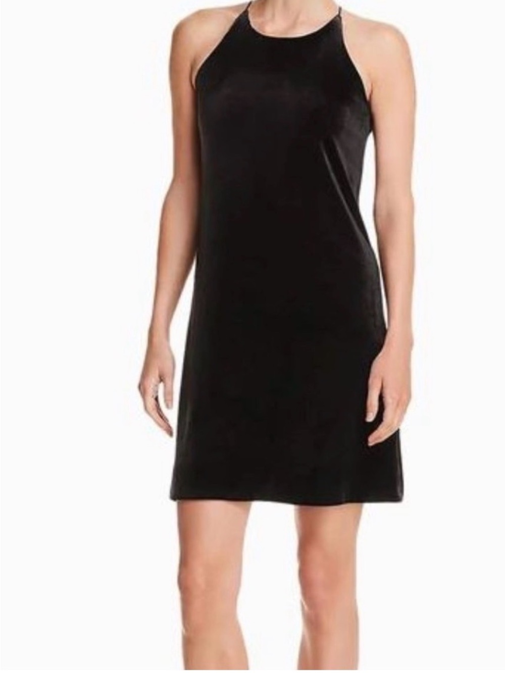 Aqua Black Velvet Halter Chemise